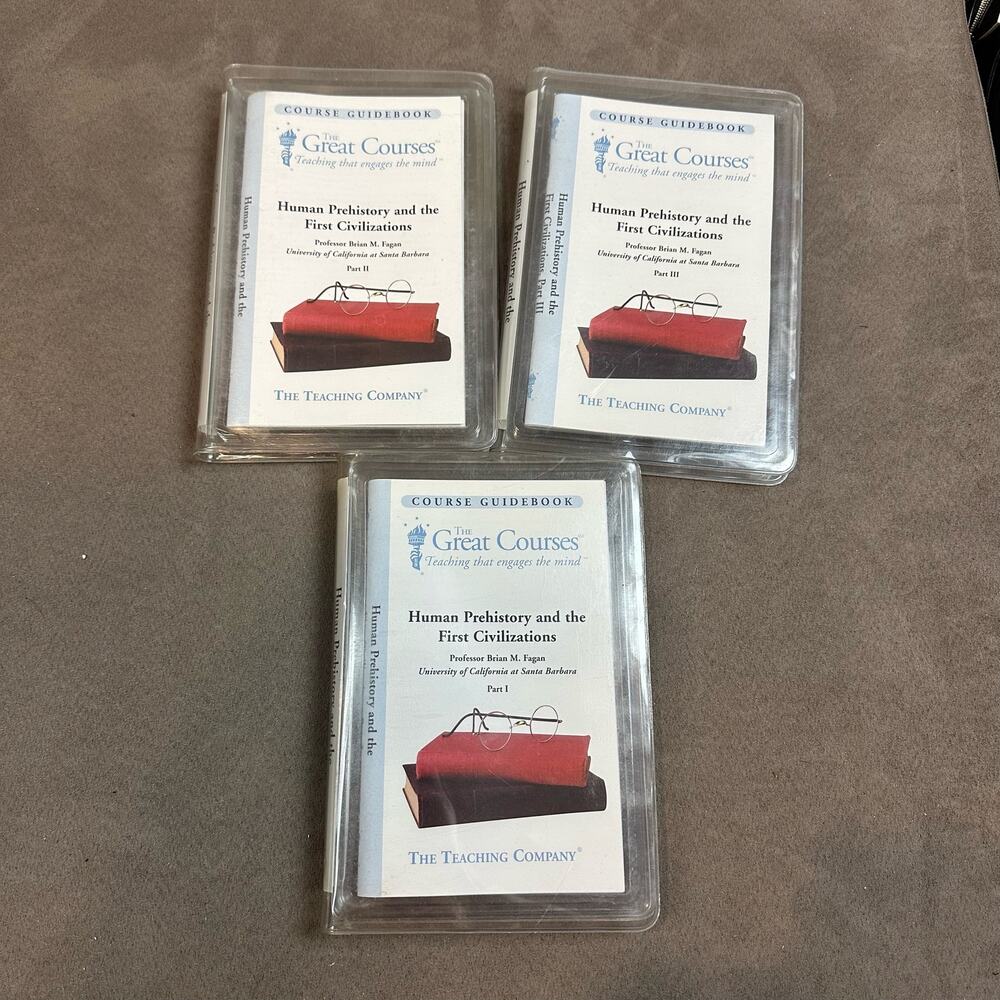 Great Courses Human Prehistory First Civilizations Fagan 18 CD Set Teaching Co